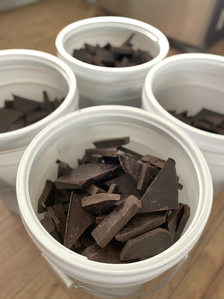 Four cups filled with Maya Cacao